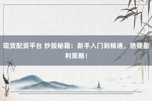 現(xiàn)貨配資平臺(tái) 炒股秘籍：新手入門到精通，穩(wěn)健盈利策略！