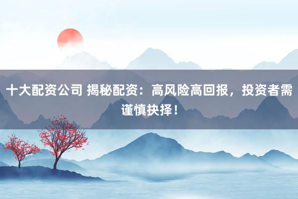 十大配資公司 揭秘配資：高風險高回報，投資者需謹慎抉擇！