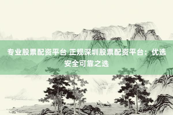 專業(yè)股票配資平臺(tái) 正規(guī)深圳股票配資平臺(tái)：優(yōu)選安全可靠之選